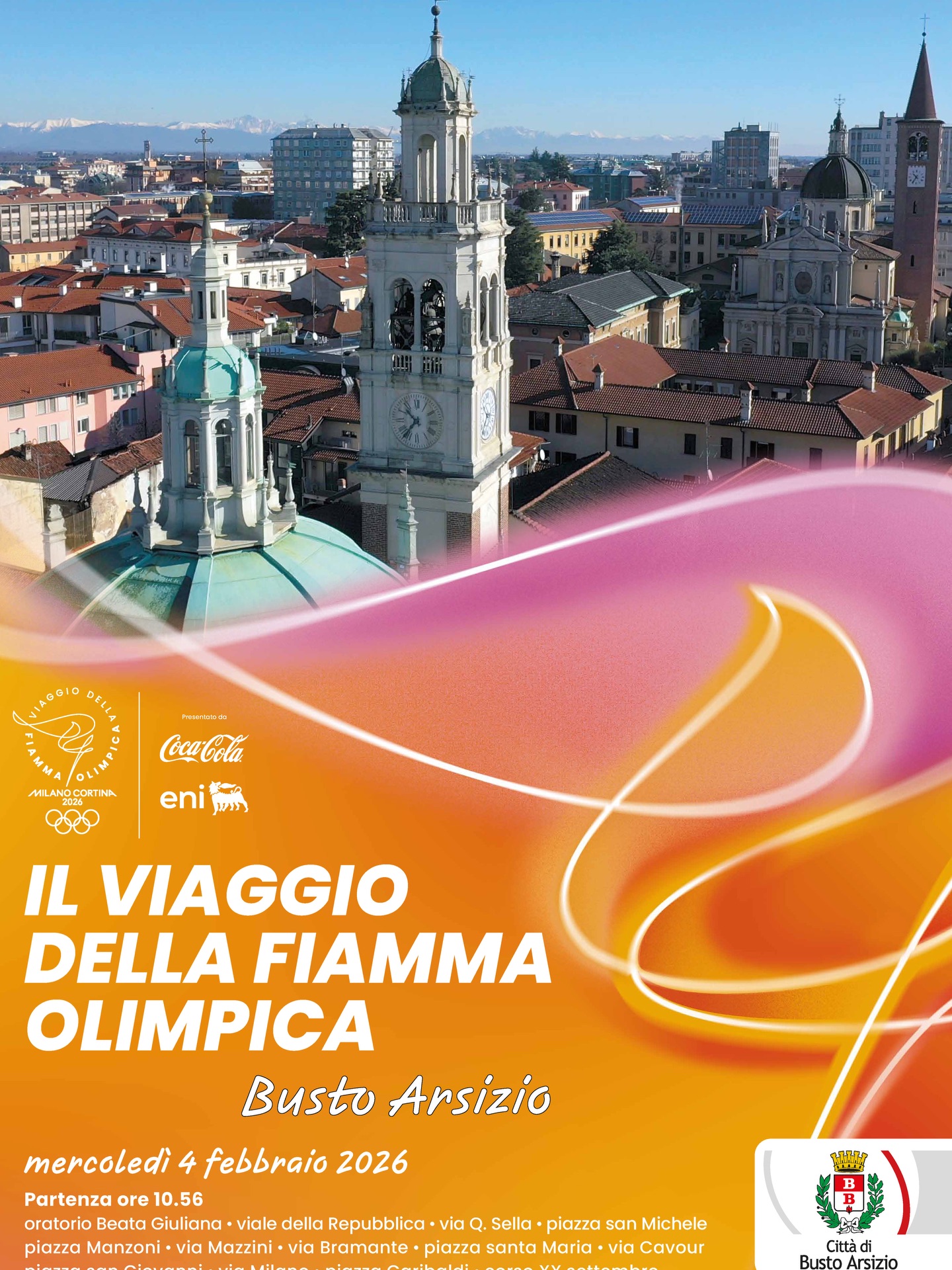 Fiamma Olimpica partenza da Busto Arsizio