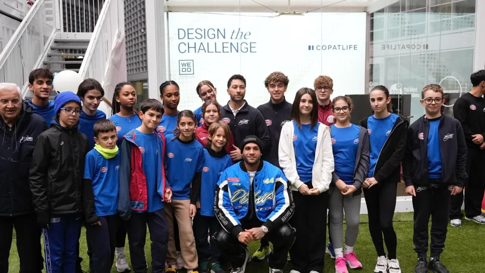 Milano - Marcell Jacobs con i ragazzi a Palazzo Lombardia