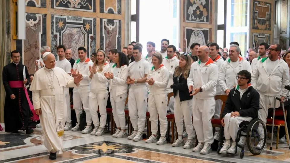 Il Papa incontra gli sportivi